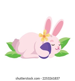 easter bunny illustration over white