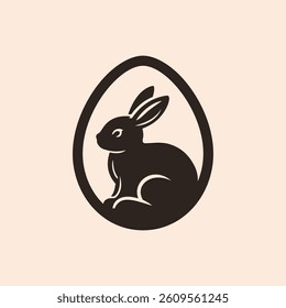 Easter Bunny. Easter illustration in a simple style for holiday cards, banners, greetings and other projects.
