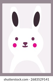 vetor de ilustração de coelho de páscoa, bonito e bonito 