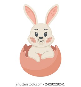 Easter bunny, isolated on white