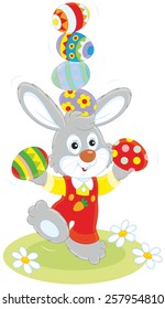 Easter Bunny juggler