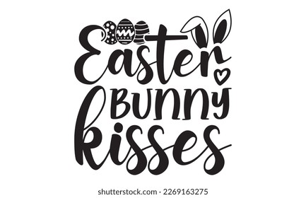 Easter bunny kisses svg, easter svg, bunny bundle, happy easter bunny svg, easter t shirt, Bunny face, T-SHIRT PNG, vector, spring svg, Egg for Kids, Cut File Cricut, Printable Vector Illustration