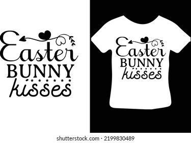 Easter bunny kisses svg design