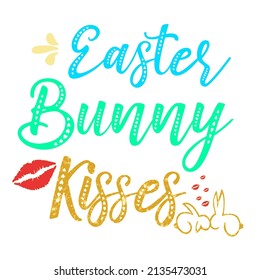 Besos de conejo de Pascua es un arte vectorial para Pascua