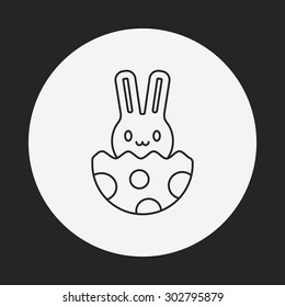 Easter bunny line icon