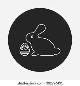 Easter bunny line icon