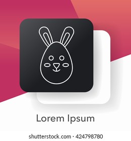 Easter bunny line icon
