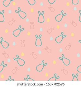 easter bunny lined pattern background