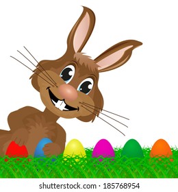 Easter Bunny looks left 