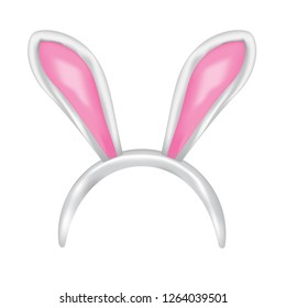 easter bunny mask isolated on a white background