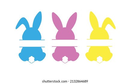 Easter bunny Monogram SVG, Easter monogram Vector and Clip Art