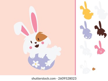Easter Bunny multilayered 3d paper craft design for crafting