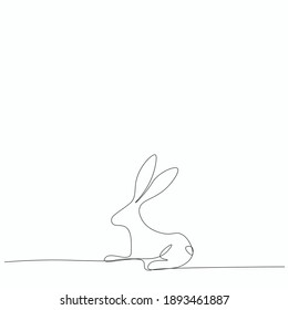 Easter bunny on white background, vector illustration