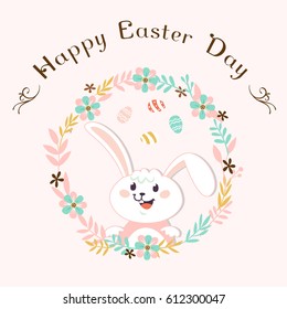 Easter Bunny On The White Background