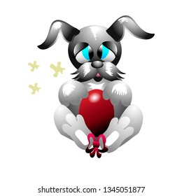 Easter Bunny with painted Easter egg