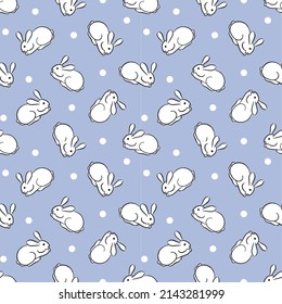 Easter bunny pattern seamless vector pattern purple rabbit wrapping wallpaper hare easter purple seamless pattern