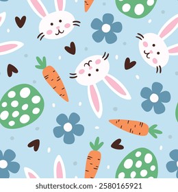 Easter Bunny Pattern Spring Easter Background