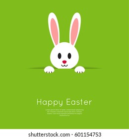 Easter Bunny pop out of the hole. Vector illustration. 