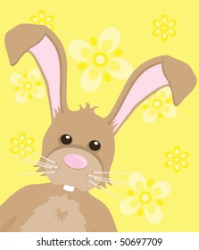 Easter Bunny popping up in the corner
