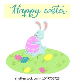 Easter bunny postcard