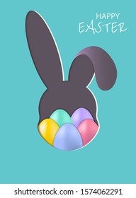 Easter Bunny, postcard, banner for Easter