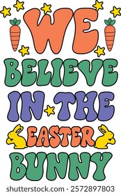 Easter bunny quotes design, happy easter day