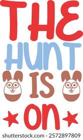 Easter bunny quotes design, happy easter day