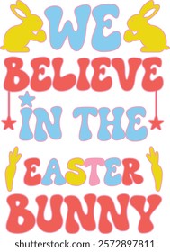 Easter bunny quotes design, happy easter day