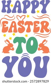 Easter bunny quotes design, happy easter day