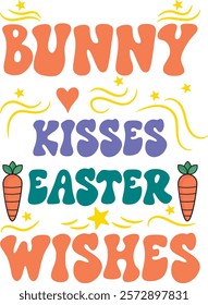 Easter bunny quotes design, happy easter day