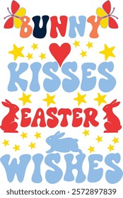 Easter bunny quotes design, happy easter day