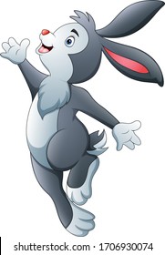 The Easter bunny rabbit cartoon dancing