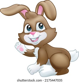An Easter bunny rabbit cute cartoon character mascot