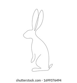 Osterhasen-Kaninchen auf weißem Hintergrund. Vektorillustration