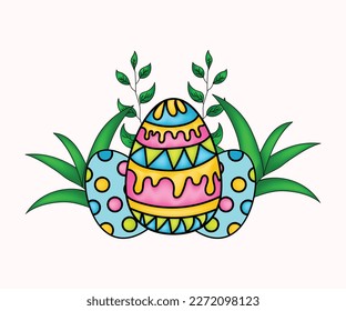 Easter bunny or rabbit Sublimation design Premium vectors
