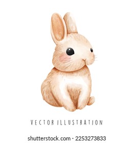 easter bunny, rabbit vector illustartion