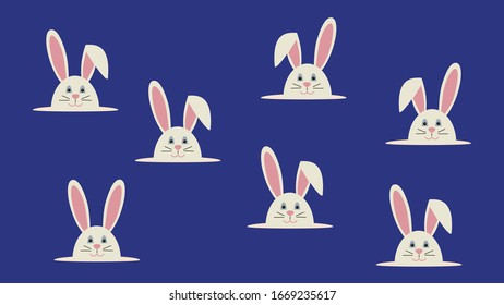 Easter. Easter Bunny. Rabbits. Abstraction. Pattern. Holiday. Celebration.