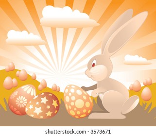 Easter bunny ready for Easter Holiday