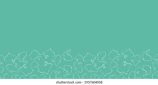 Easter Bunny Seamless Pattern. Vector illustration. 