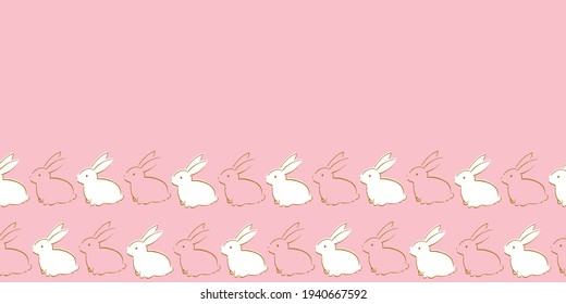 Easter Bunny Seamless Pattern. Vector illustration. 