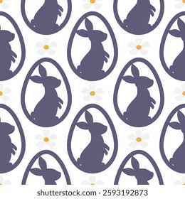 Easter bunny seamless pattern.Spring easter pattern for wrapping paper, textile, wallpaper.