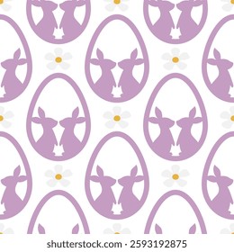 Easter bunny seamless pattern.Spring easter pattern for wrapping paper, textile, wallpaper.