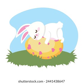 easter bunny season isolated illustration