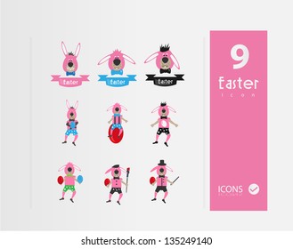 Easter bunny ( set of 9 Easter bunny )