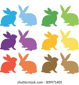 Easter Bunny Silhouette Collections