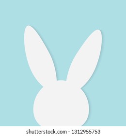 easter bunny silhouette- vector illustration