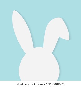 easter bunny silhouette- vector illustration
