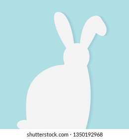 easter bunny silhouette- vector illustration