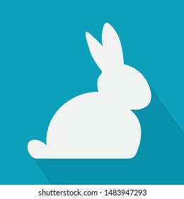 easter bunny silhouette- vector illustration