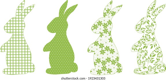 Easter bunny silhouette vector illustration